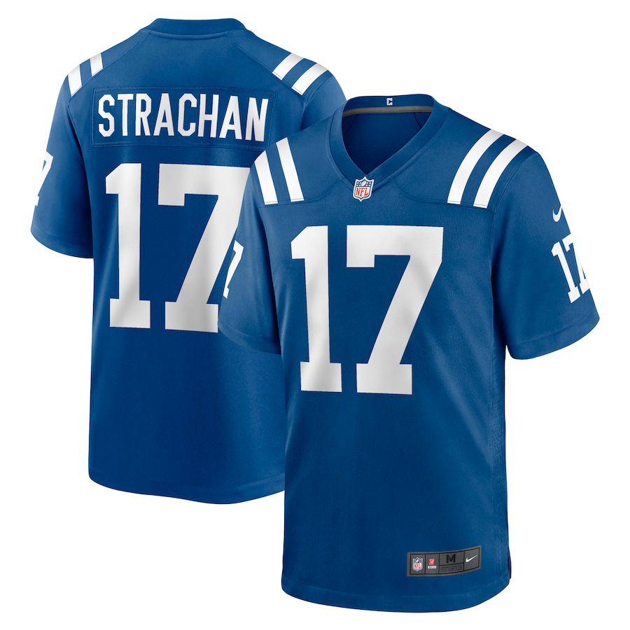 Men Indianapolis Colts #17 Mike Strachan Nike Royal Game NFL Jersey